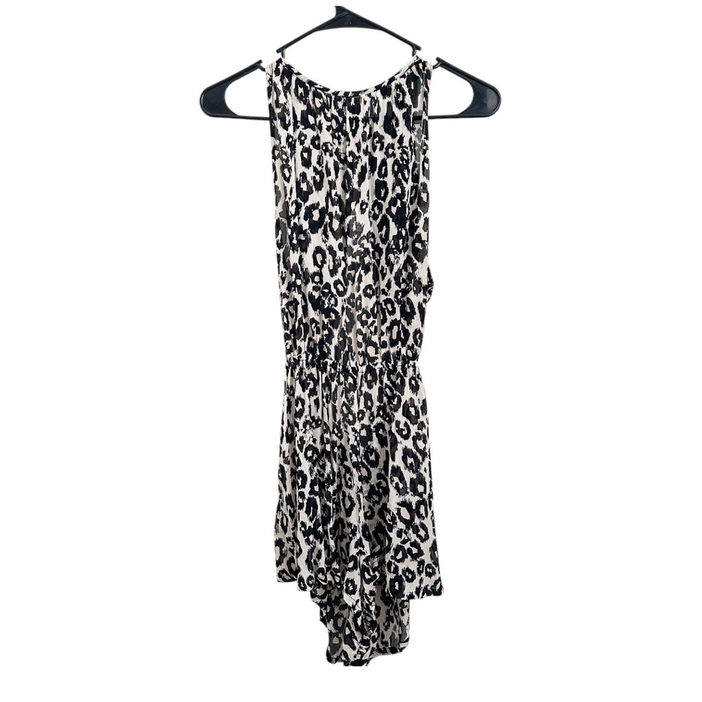NWT LPA Lala Leopard Print Sleeveless Romper in Astrid Leo Mini Shorts Romper XS - Picture 4 of 8
